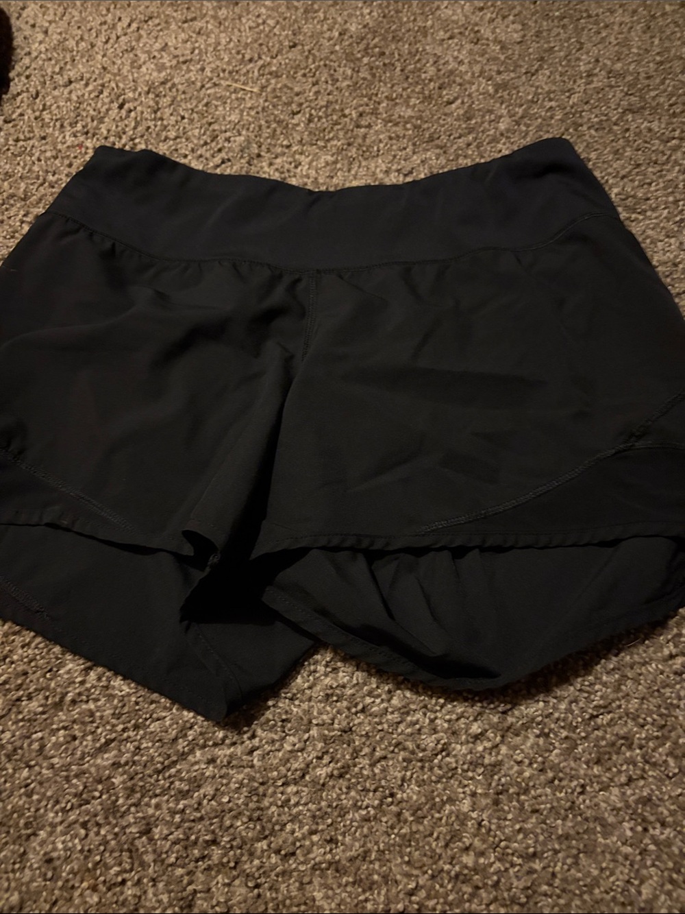 Old Navy Black Layered High-Waist Athletic Shorts